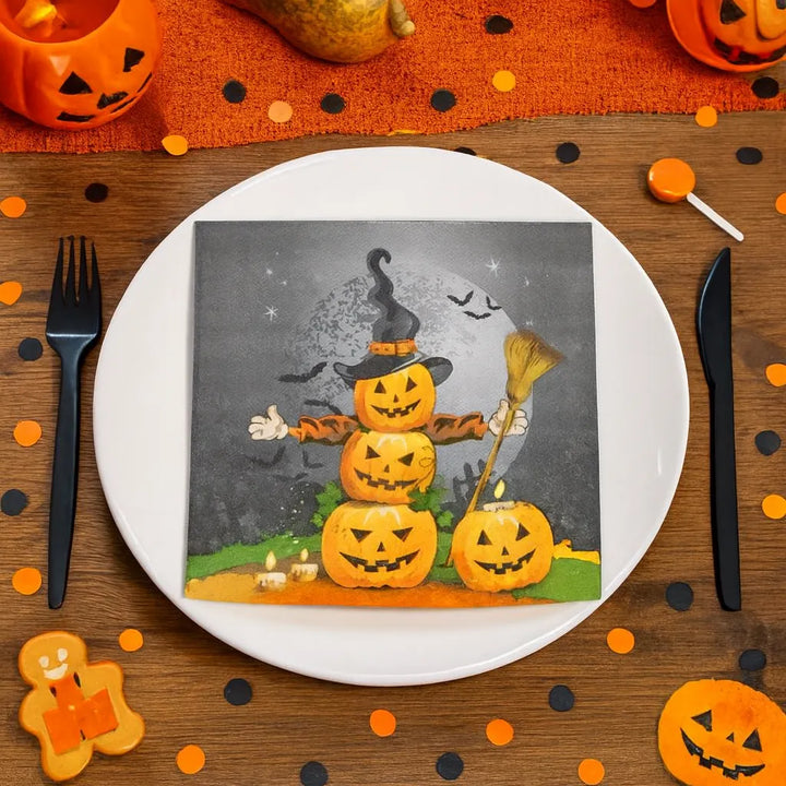 Serviette Jetable Citrouilles Design