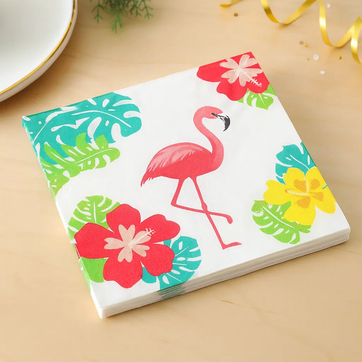 Serviette Jetable Flamant Rose 1