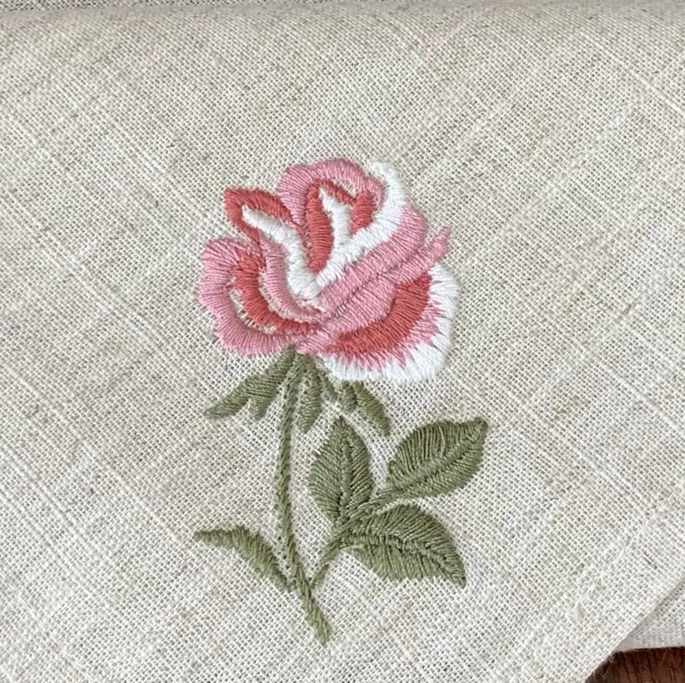 Serviette Saint-Valentin à Fleurs en Lin durable