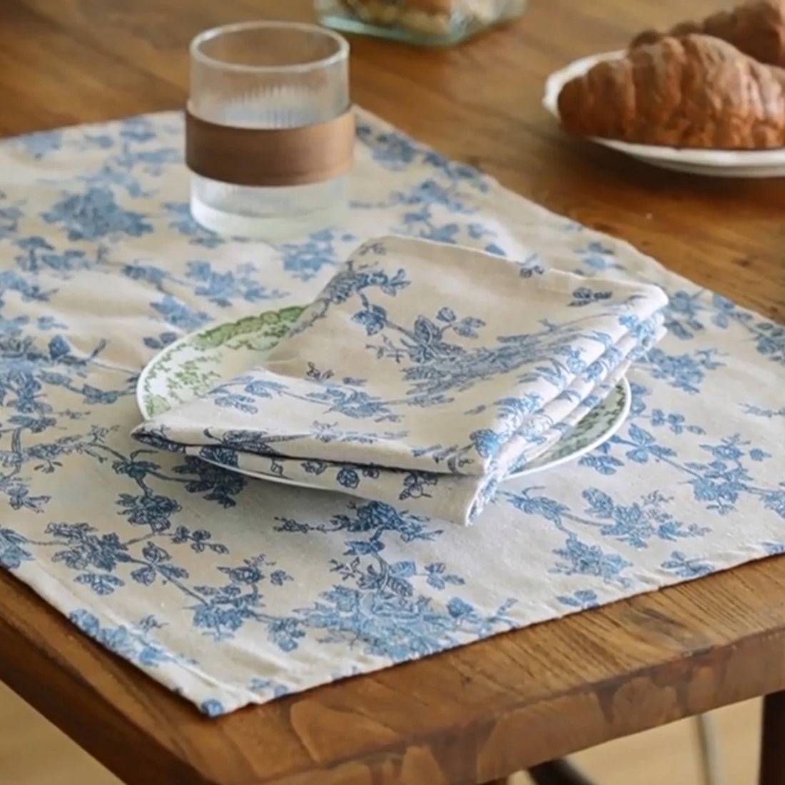 Serviette de Table Fleurie Unique