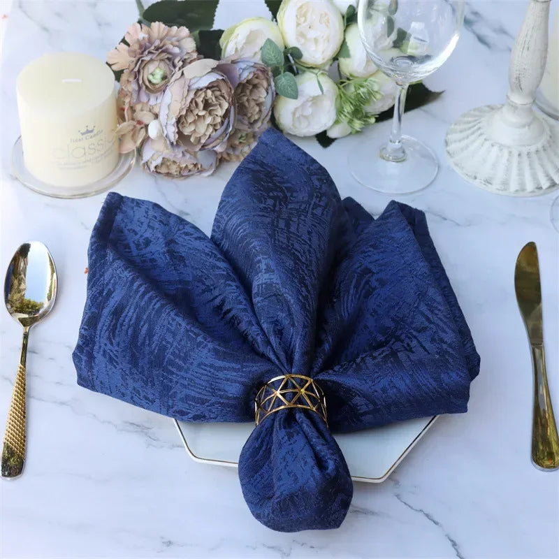 Serviette de Table à Motifs Epurés Bleu