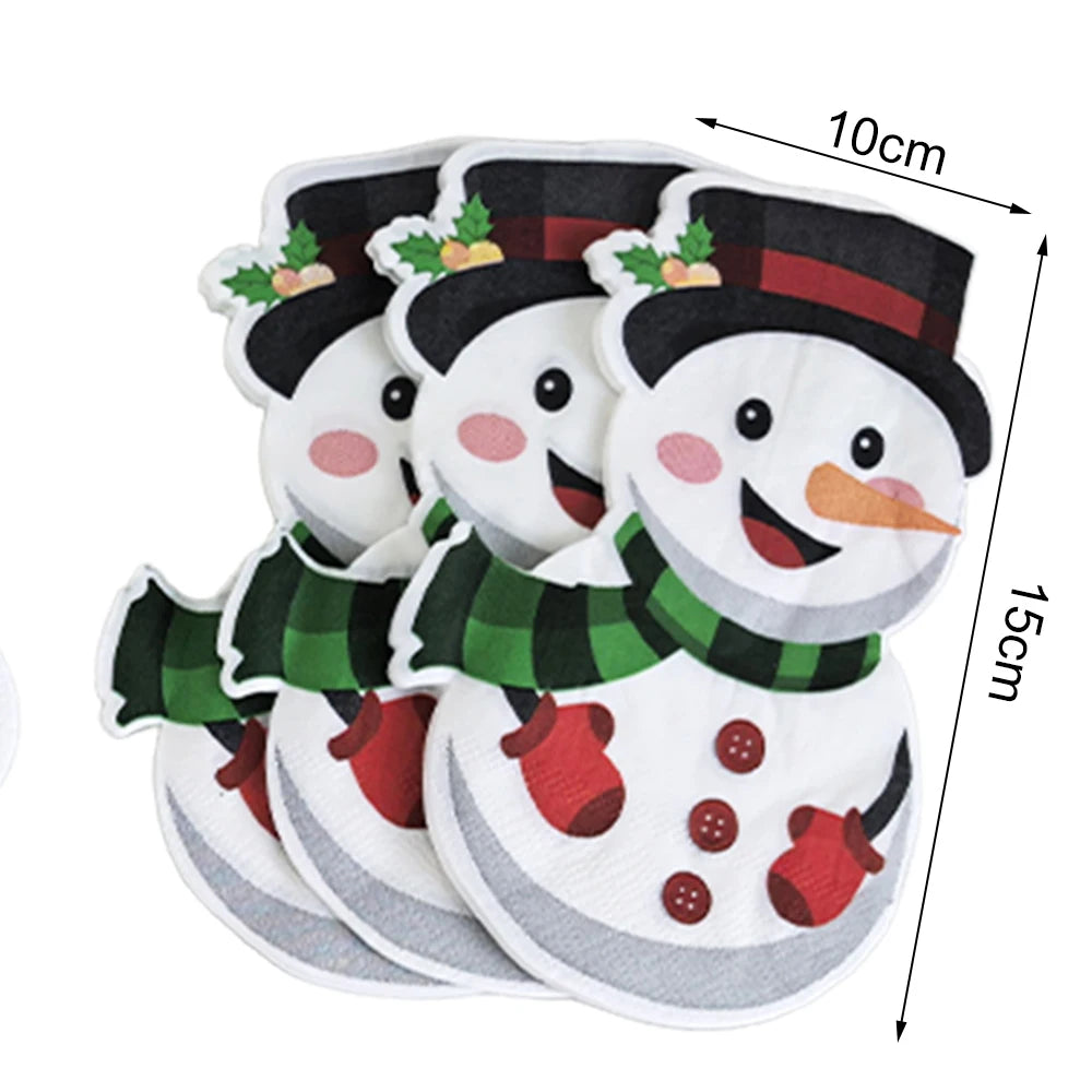 Serviette en Papier Bonhomme de Neige Kawai
