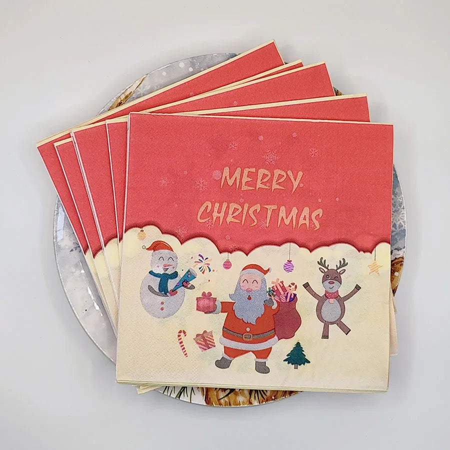 Serviette en Papier Décorative Noël Résistante 