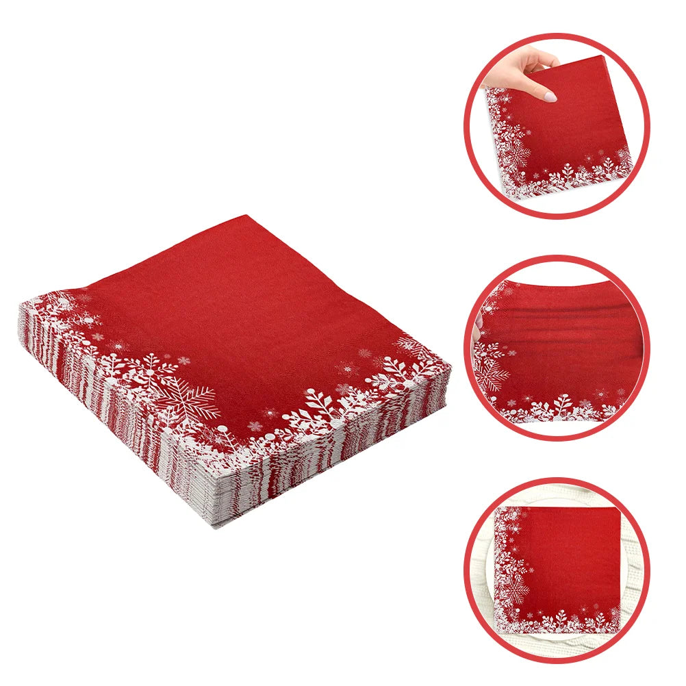 Serviette en Papier Rouge Chic Epuré 