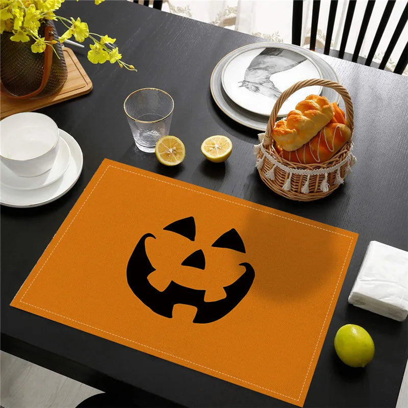 Set De Table Orange Citrouille Epuré Festive
