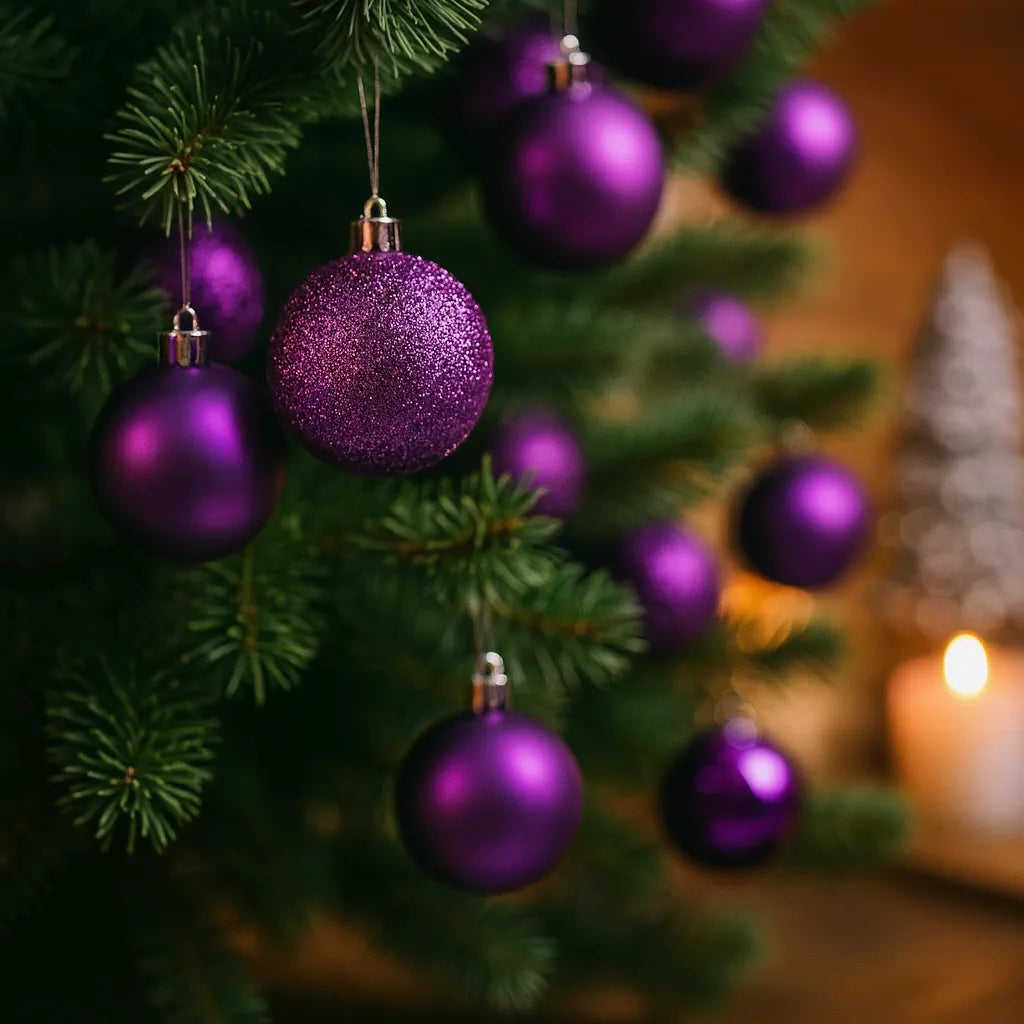 Set de Boules de Sapin Violettes