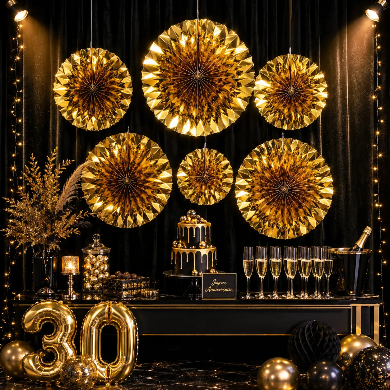 Set de Rosaces Dorées