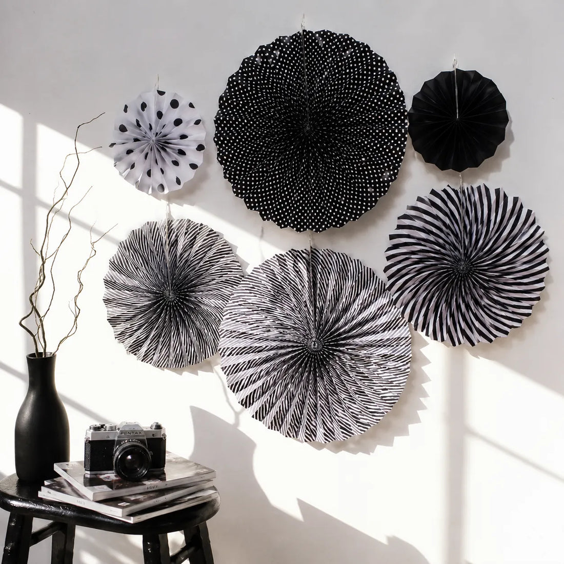 Set de Rosaces Noir et Blanc 