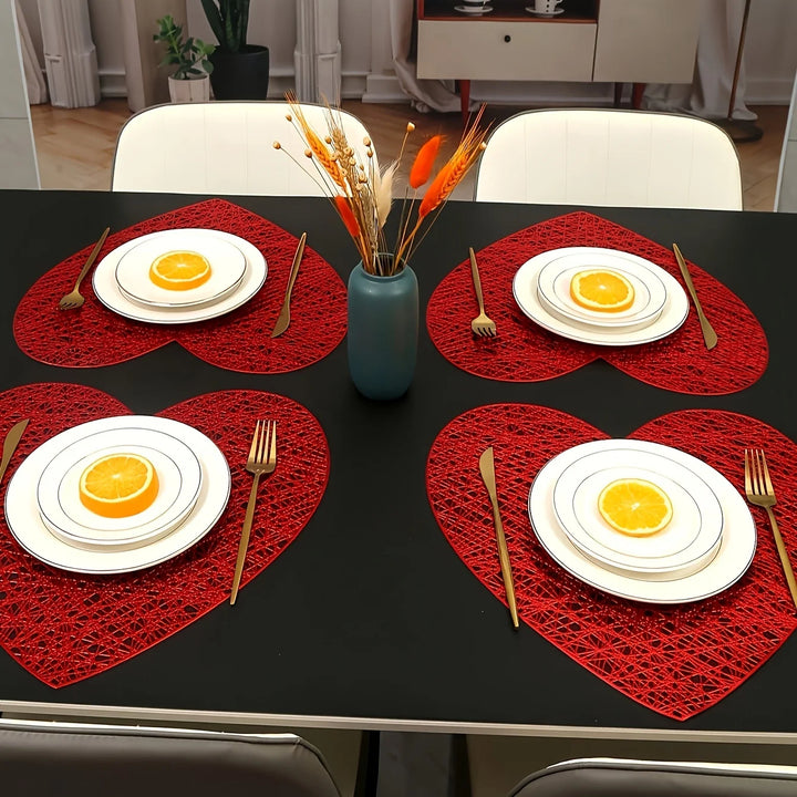 Set de Table Cœur Rouge