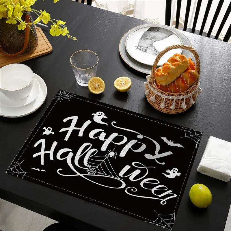 Set de Table Happy Halloween Noir Design