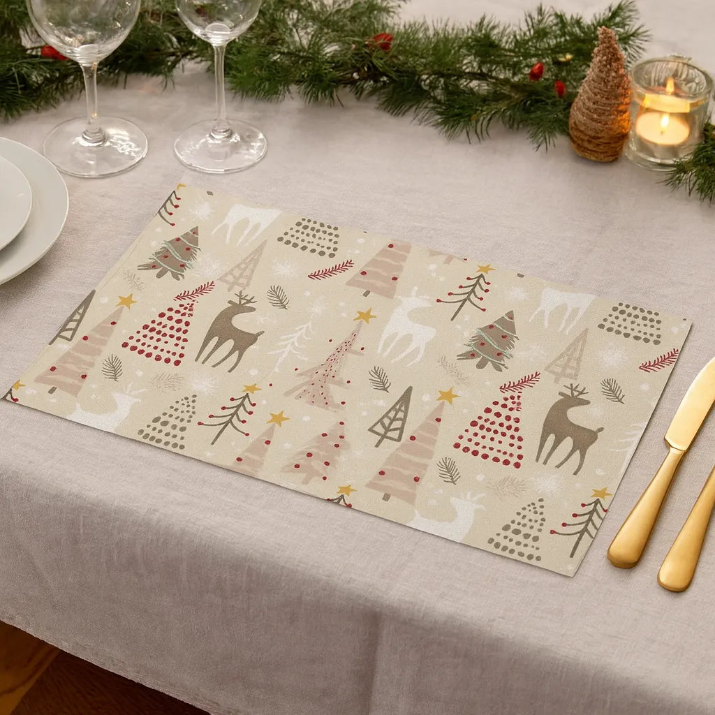 Set de Table Noël Blanc Sobre