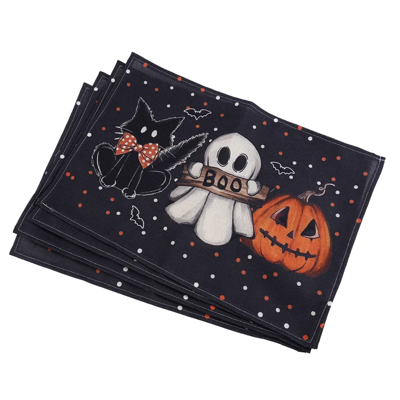 Set de Table Noir Motifs Halloween Design