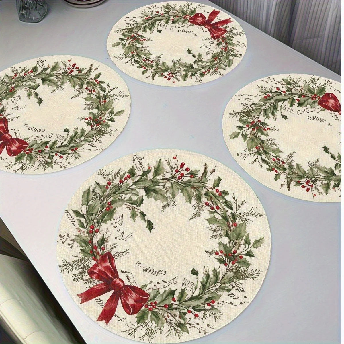 Set de Table Rond Baies de Houx