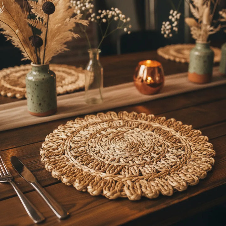 Set de Table Rustique en Rotin