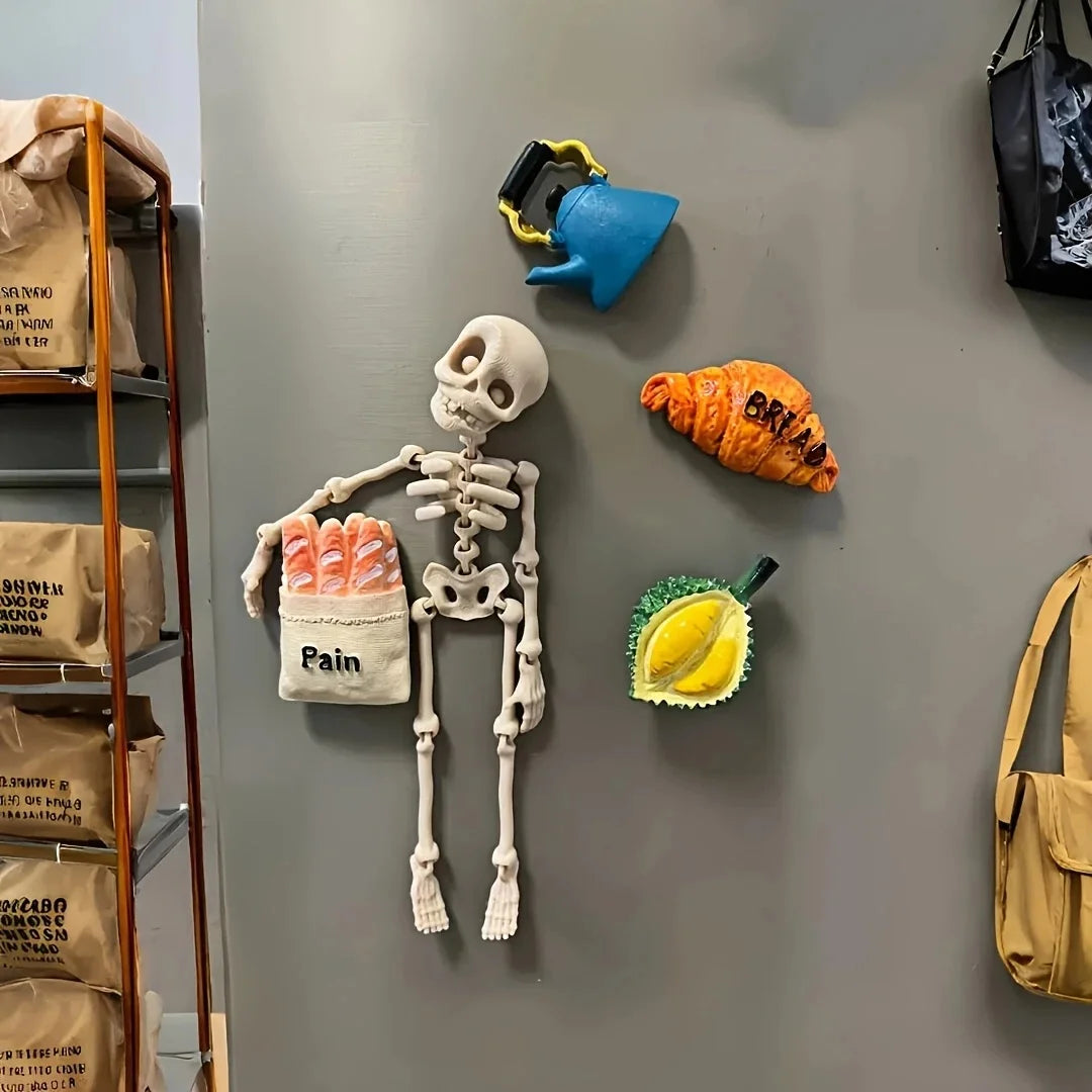 Squelette Magnétique Déco Halloween
