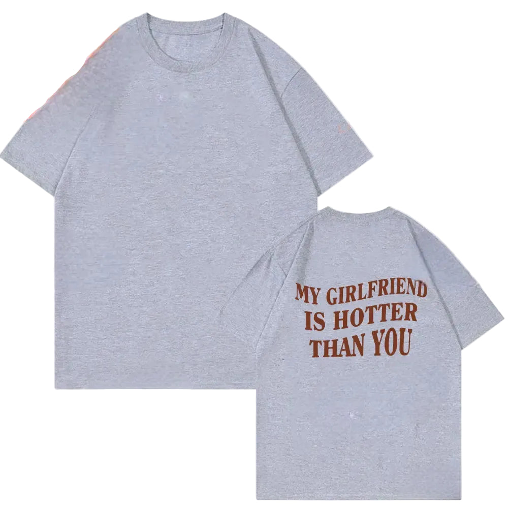 T-shirt à Message pour Homme Saint-Valentin Gris