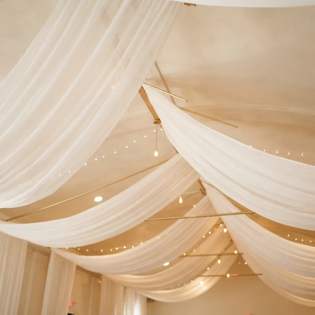 Tenture Mariage Blanche Propre