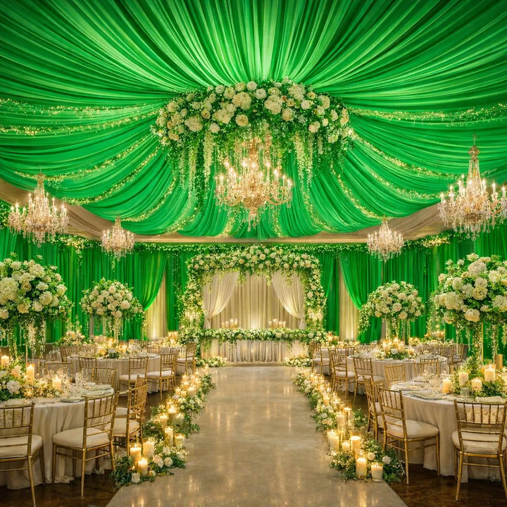 Tenture Plafond Mariage Verte