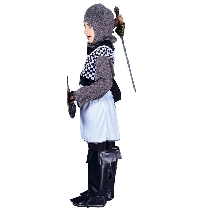 Tenue Chevalier Enfant Noir et Blanc Génial