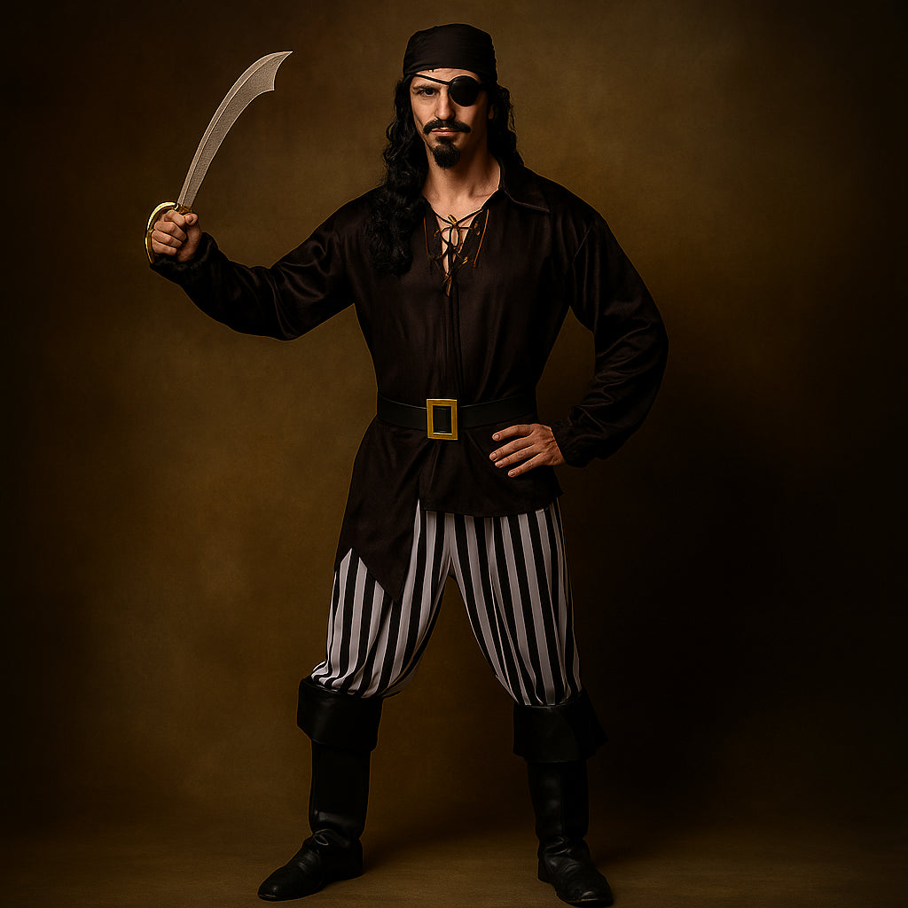Tenue Pirate Homme Noir et Blanc