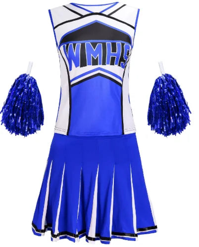 Tenue Pompom Girl Bleue stylé