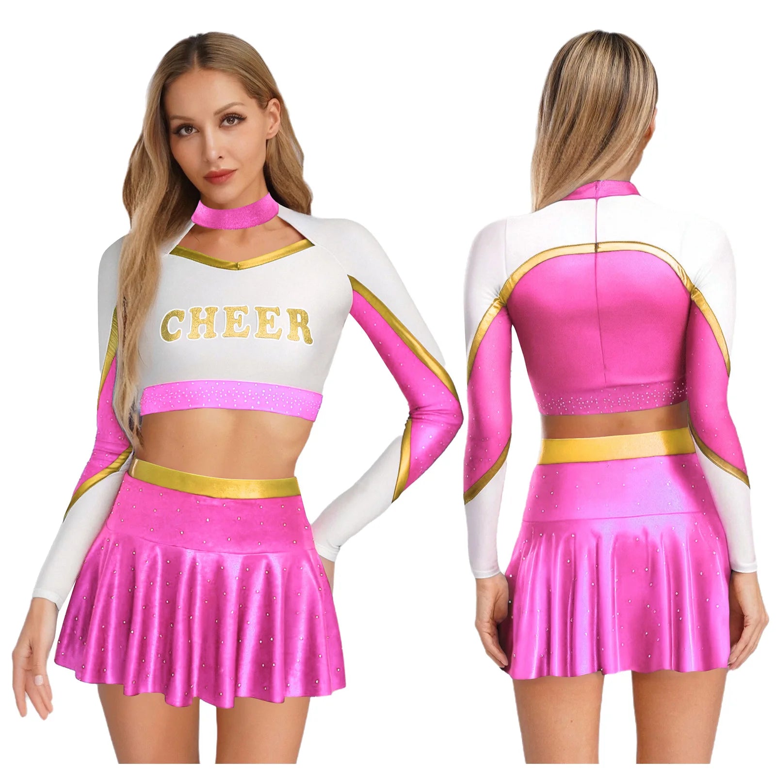 Tenue Pompom Girl Rose Sexy Unique