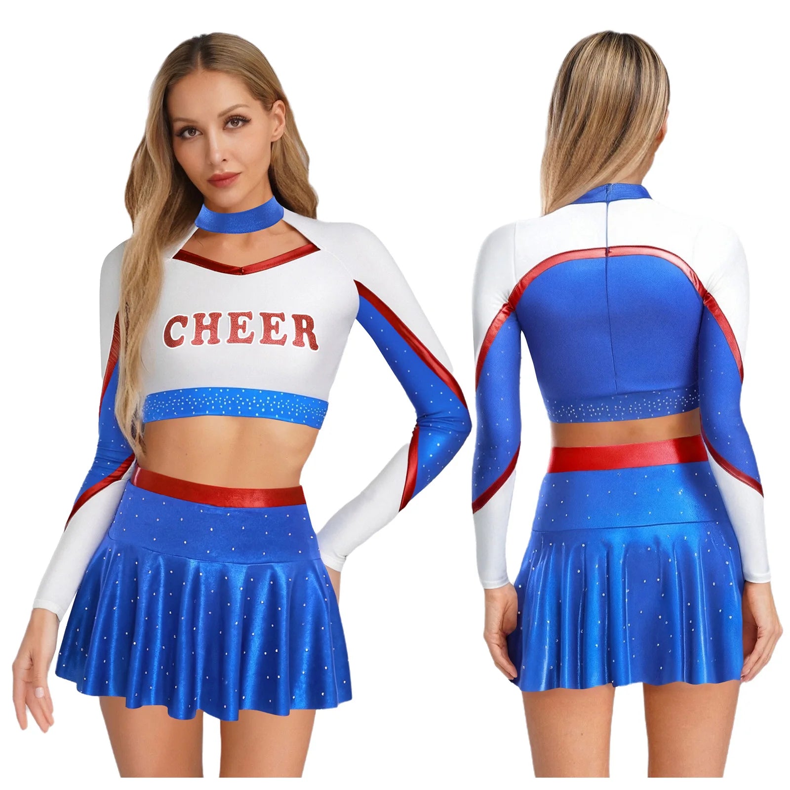 Uniforme Pompom Girl Bleu Original Unique