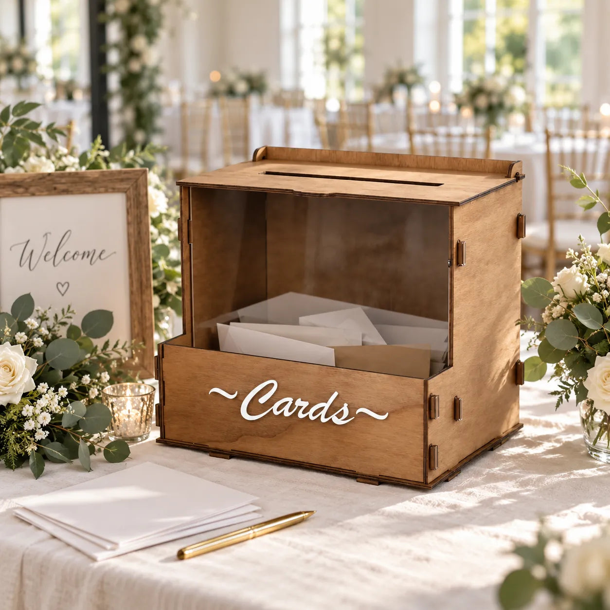 Urne Mariage Champêtre Moderne Elégant