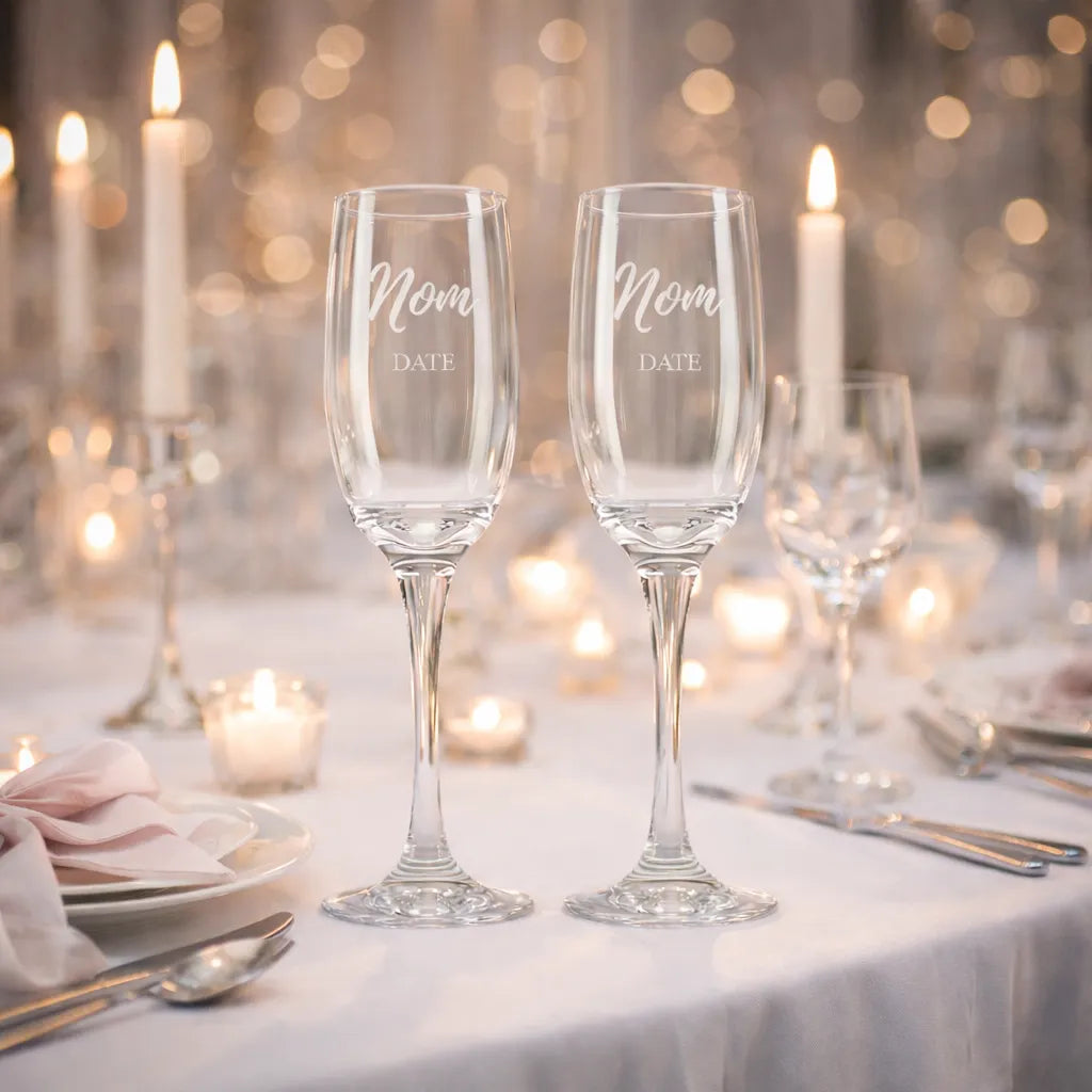 Verres à Pied Mariage Personnalisable