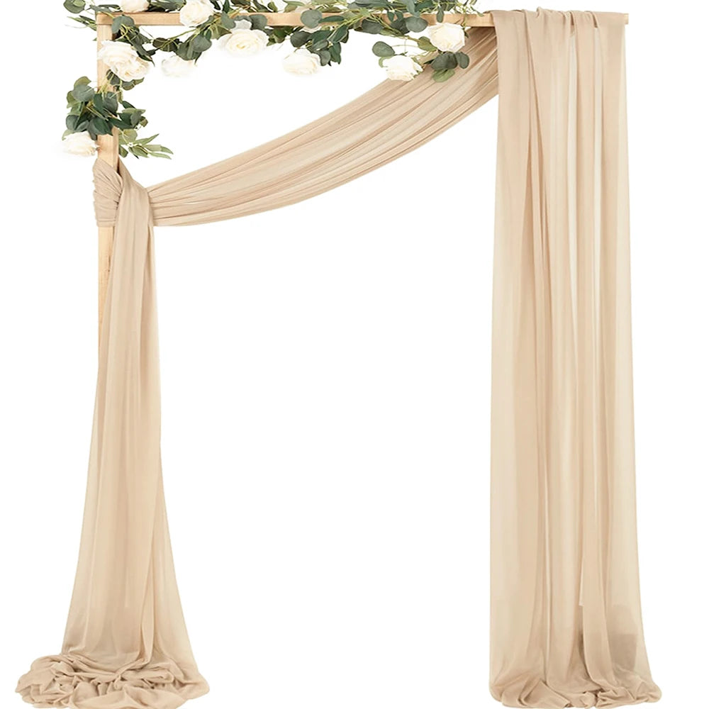 Voilage Arche Mariage Beige Chic