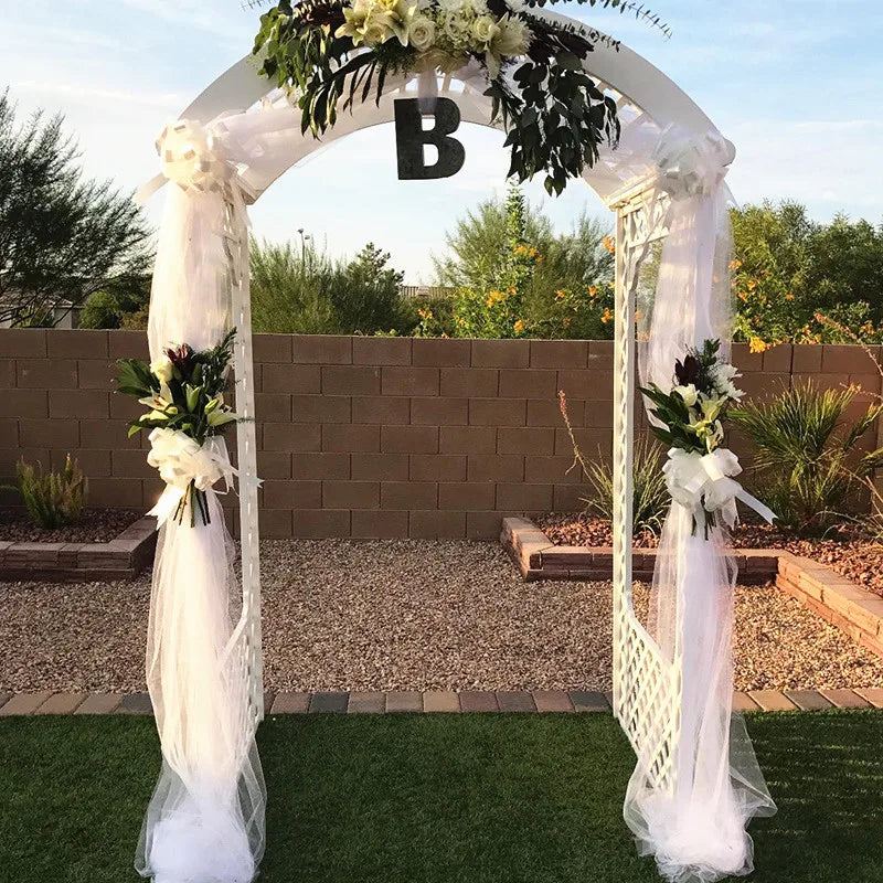 Voilage Arche Mariage Blanc en Organza