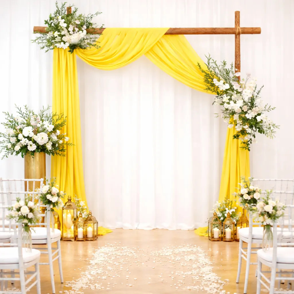 Voilage Arche Mariage Jaune