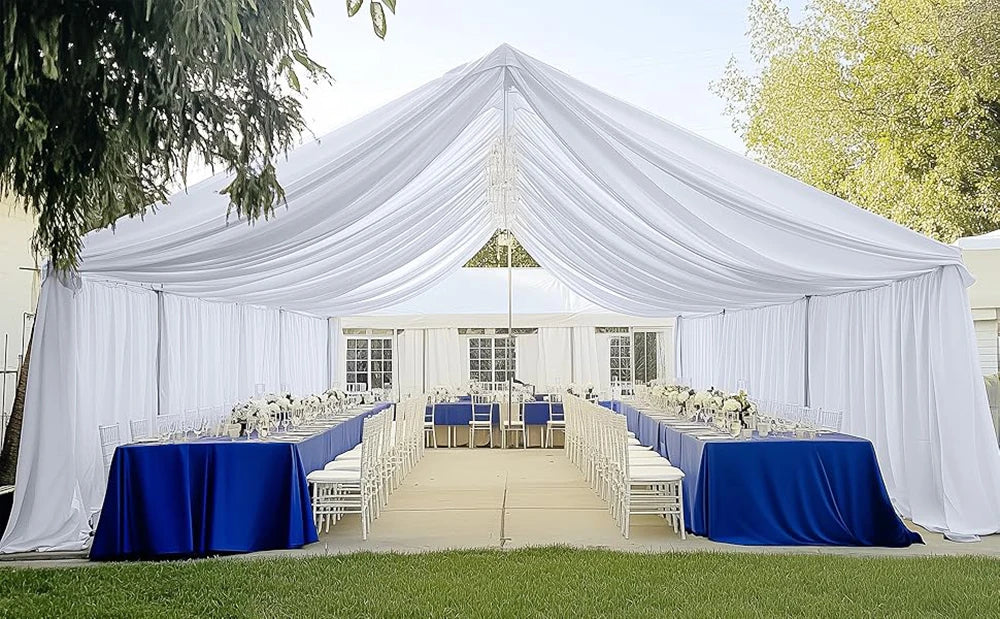 Voilage Blanc Plafond Mariage Affirmé