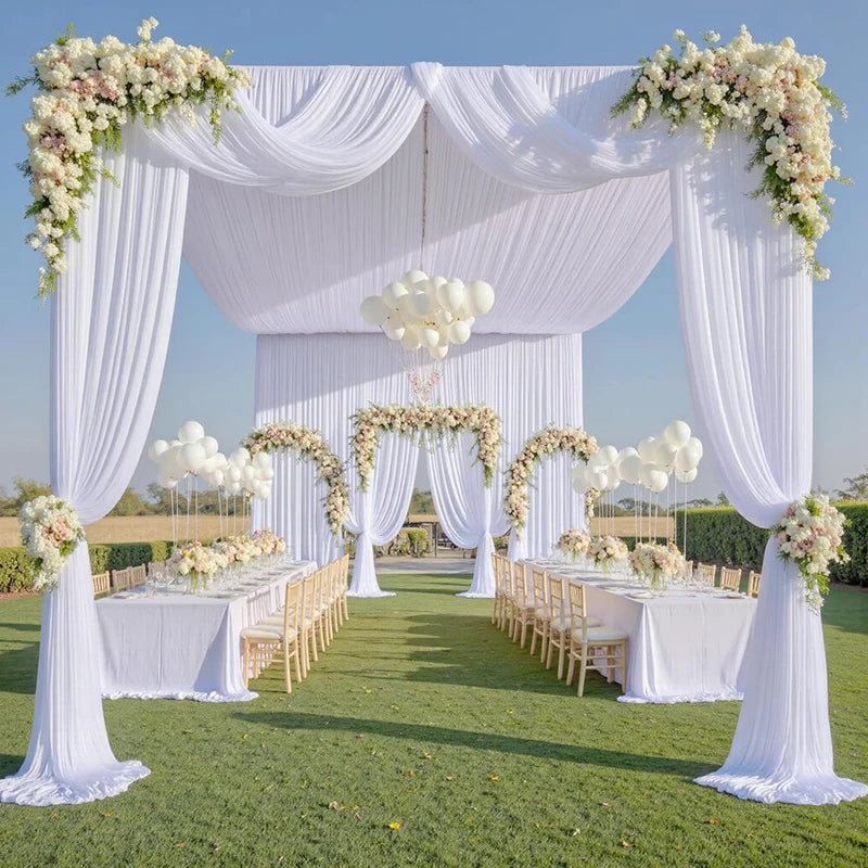 Voilage Blanc Plafond Mariage Chic
