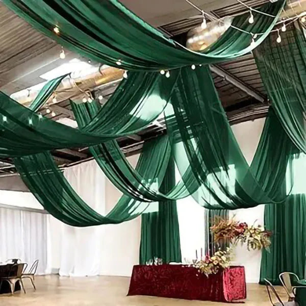 Voilage Plafond Mariage Vert Emeraude Unique