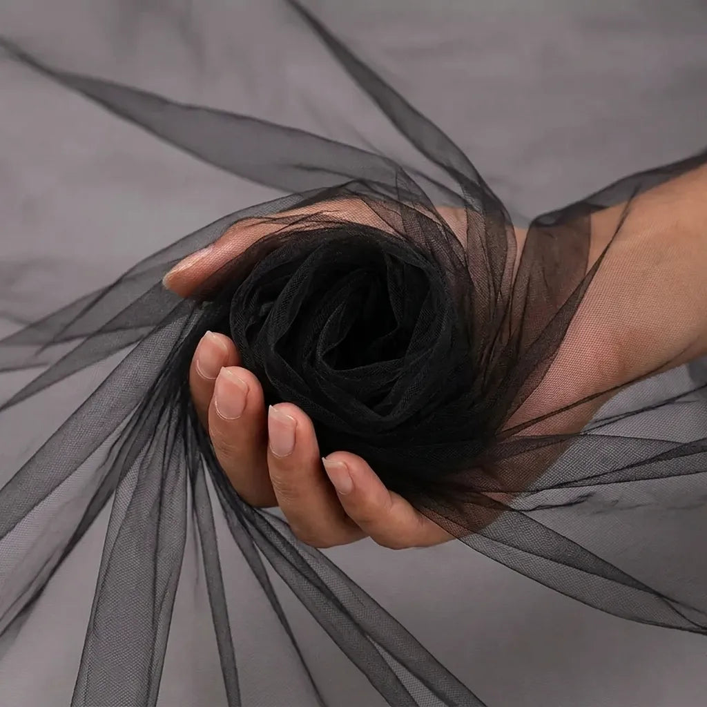 Voile Arche Mariage Noir Vaporeux