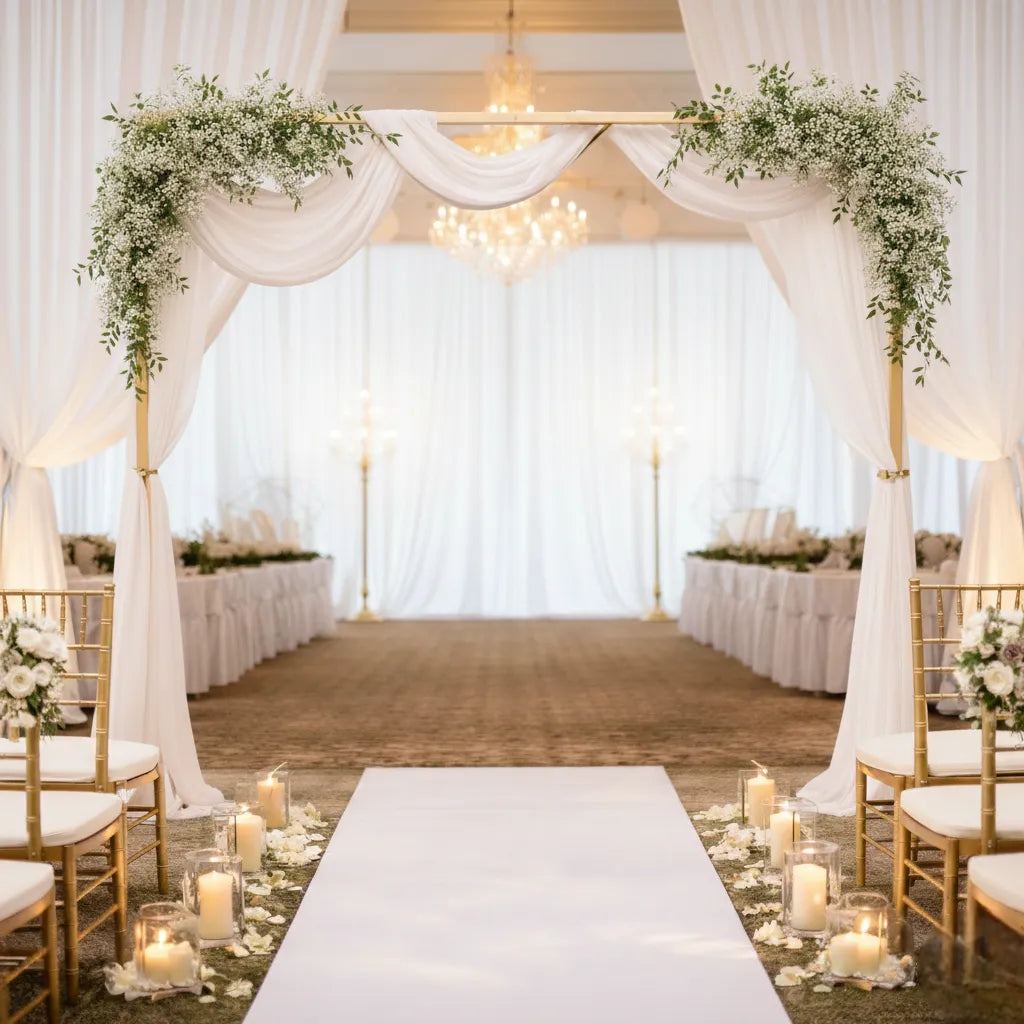 arche mariage carrée dorée spécial