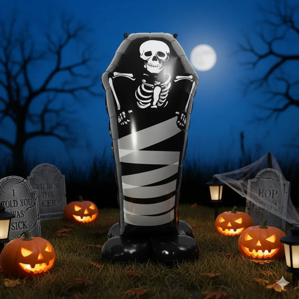 ballon gonflable XXL cercueil halloween festif