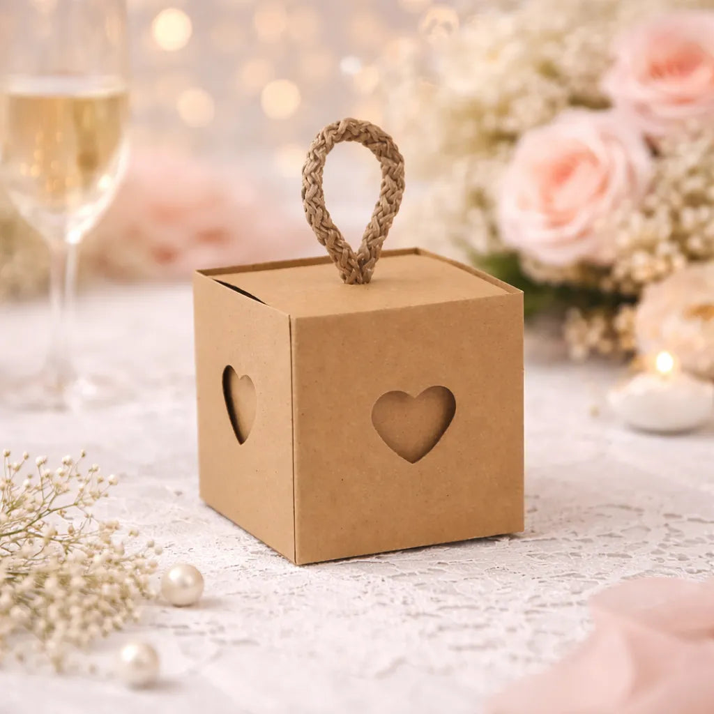 boîte à dragées mariage en kraft