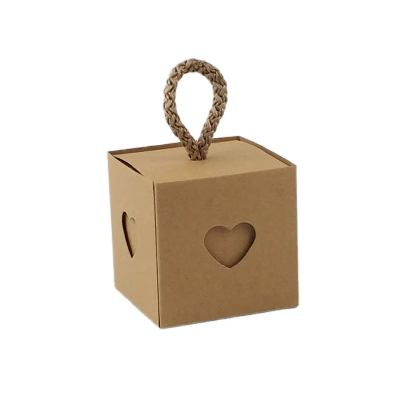 boîte à dragées mariage en kraft raffiné