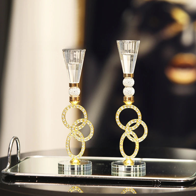bougeoir mariage luxueux en cristal