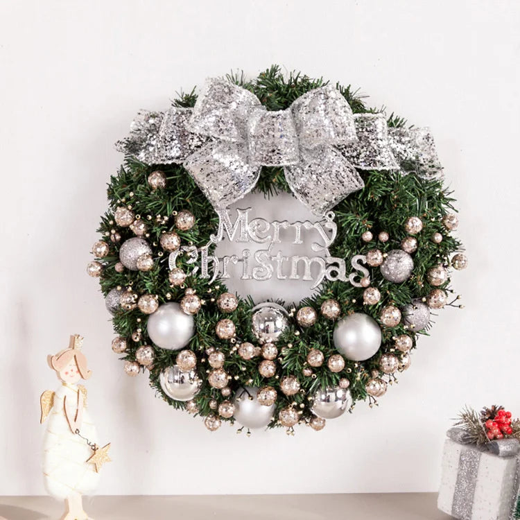 couronne de noël argentée