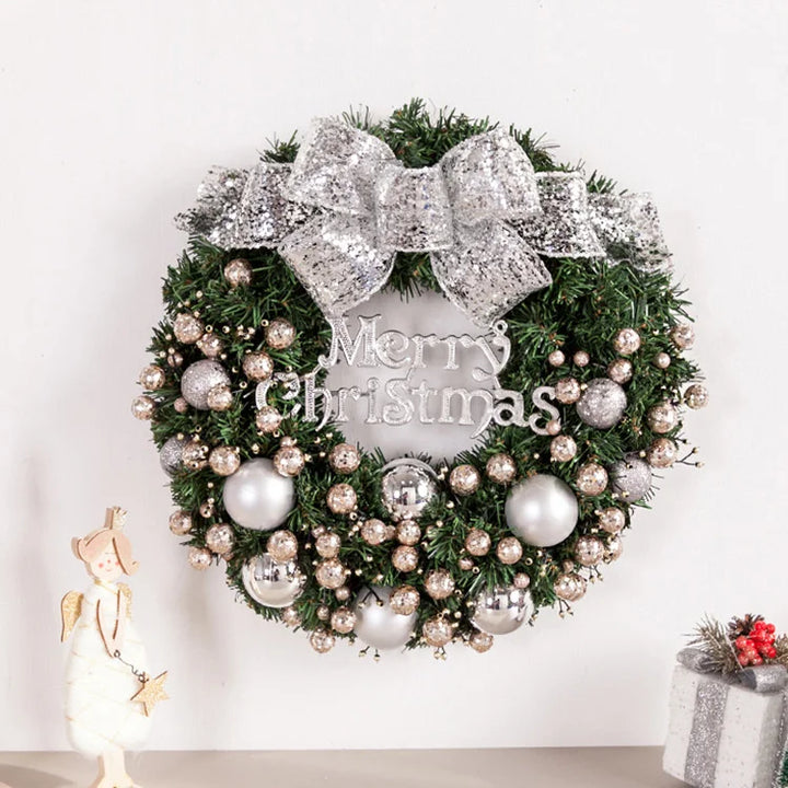 couronne de noël argentée