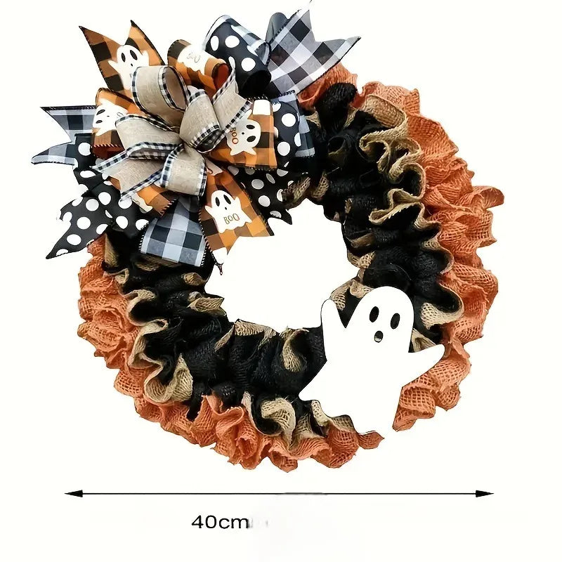 couronne de porte halloween décorative  impéccable