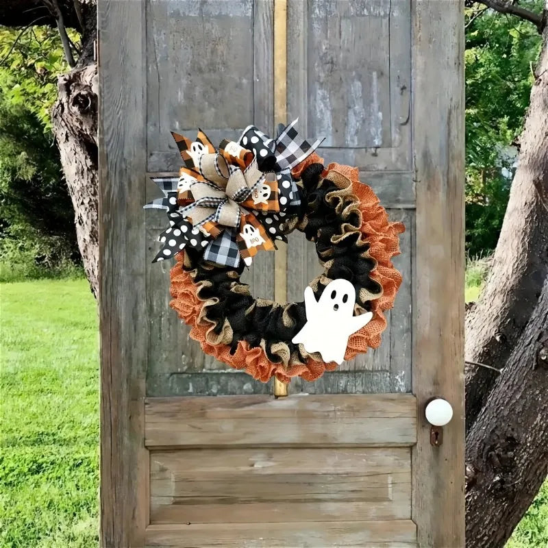 couronne de porte halloween décorative unique