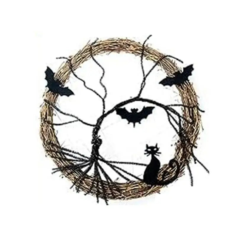 couronne halloween épurée terrifiante