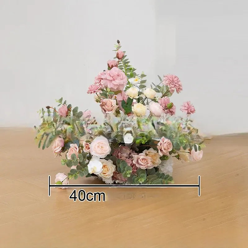 fleurs artificielles roses design pour arche  jolie