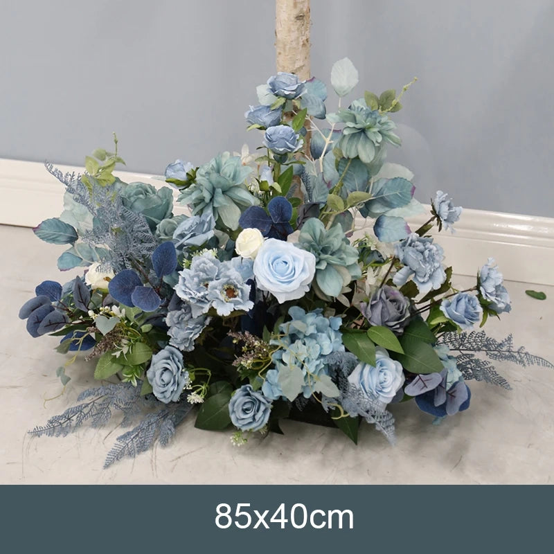 fleurs de roses bleues artificielles pour arche