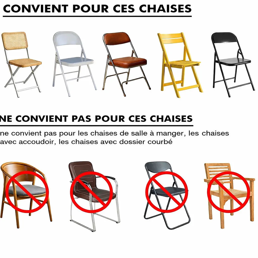 housse de chaise extensible à jupe unique