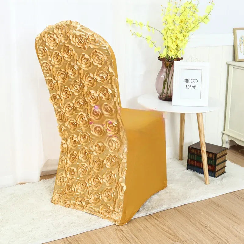 housse de chaise mariage en satin gold 